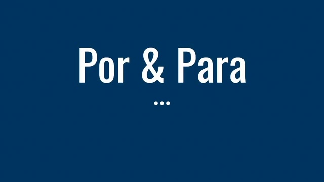 Por y para