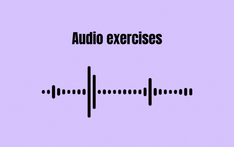 Audio exercises with pronunciation analysis